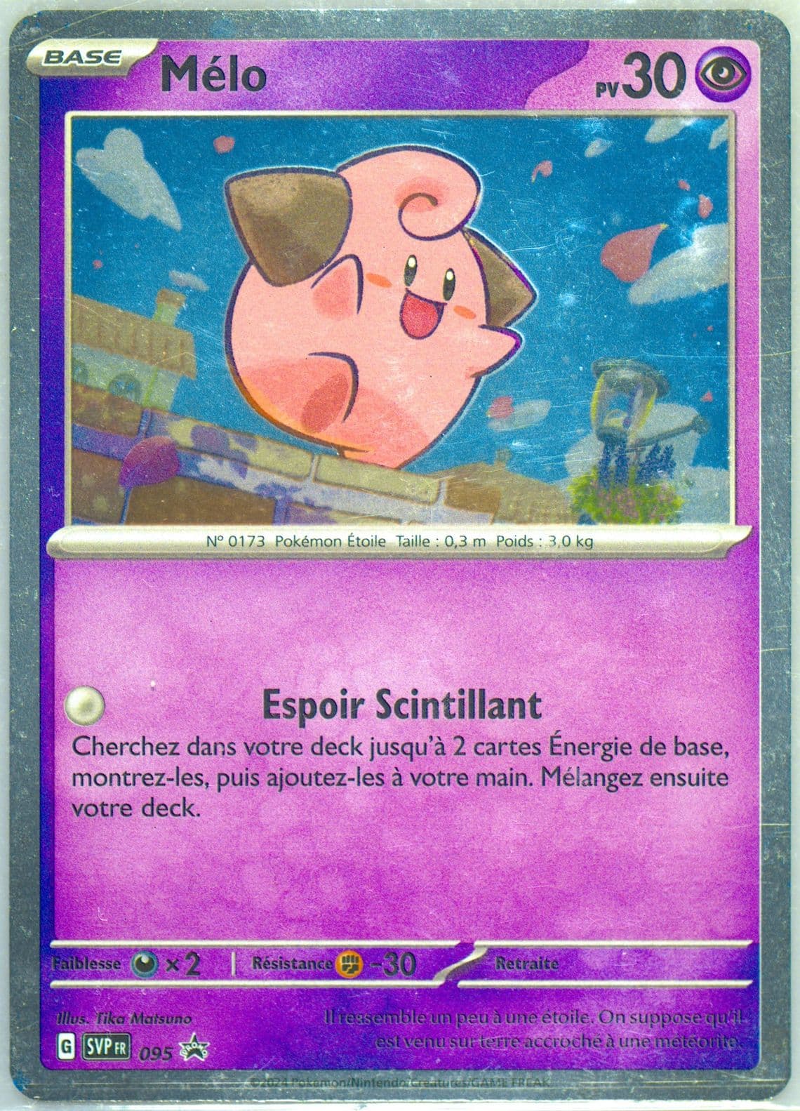 Cleffa Temporal Forces Three Pack Blister (095) 2024 Pokemon French Svp FR-SV Black Star Promo