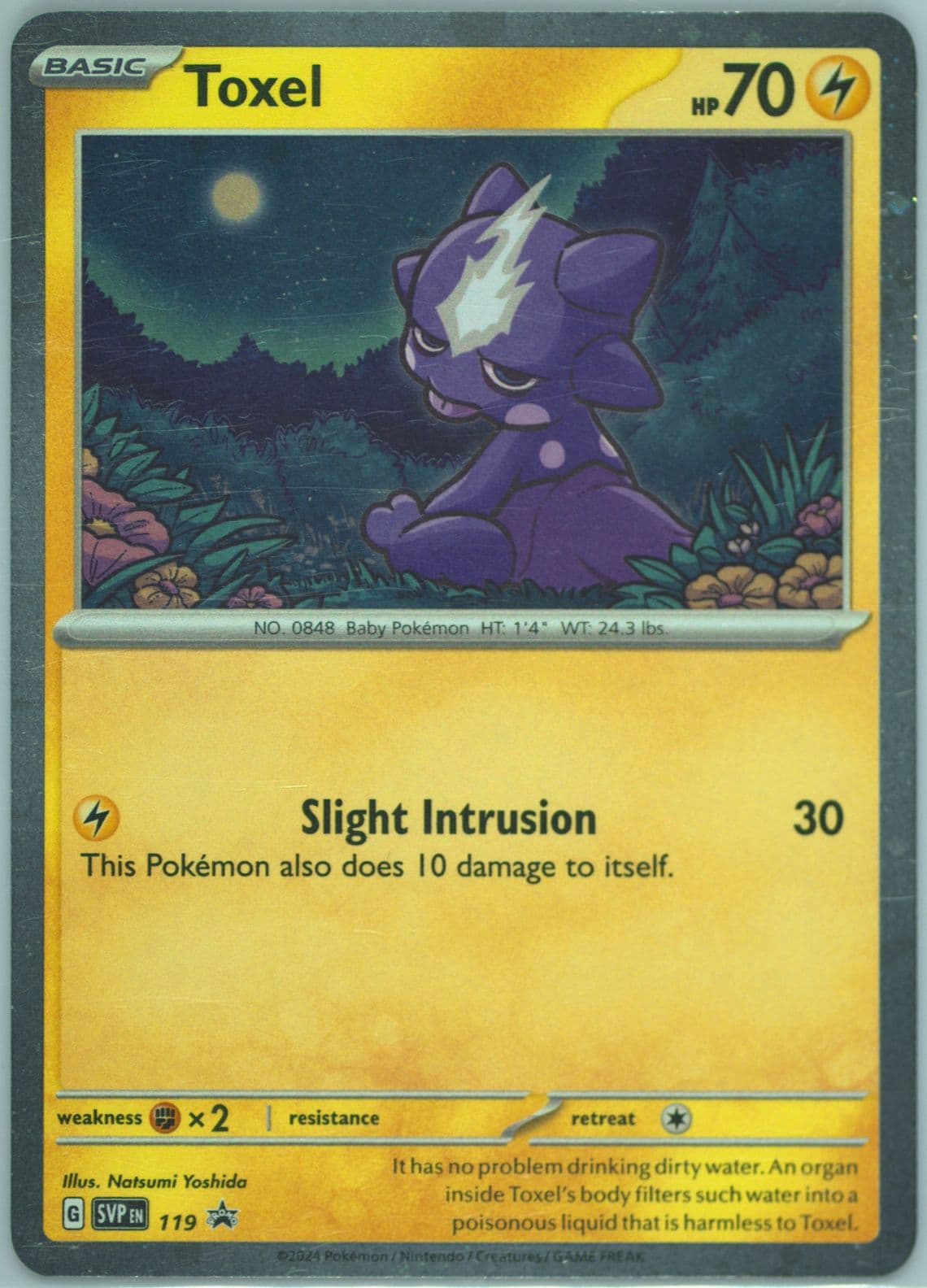 Toxel Twilight Masquerade Single Pack Blister (119) 2024 Pokemon Svp EN-SV Black Star Promo
