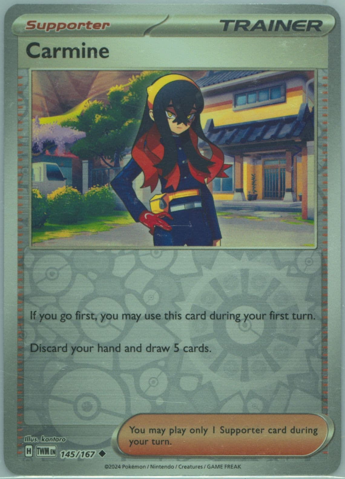 Carmine Reverse Holo (145) 2024 Pokemon Twm EN-Twilight Masquerade