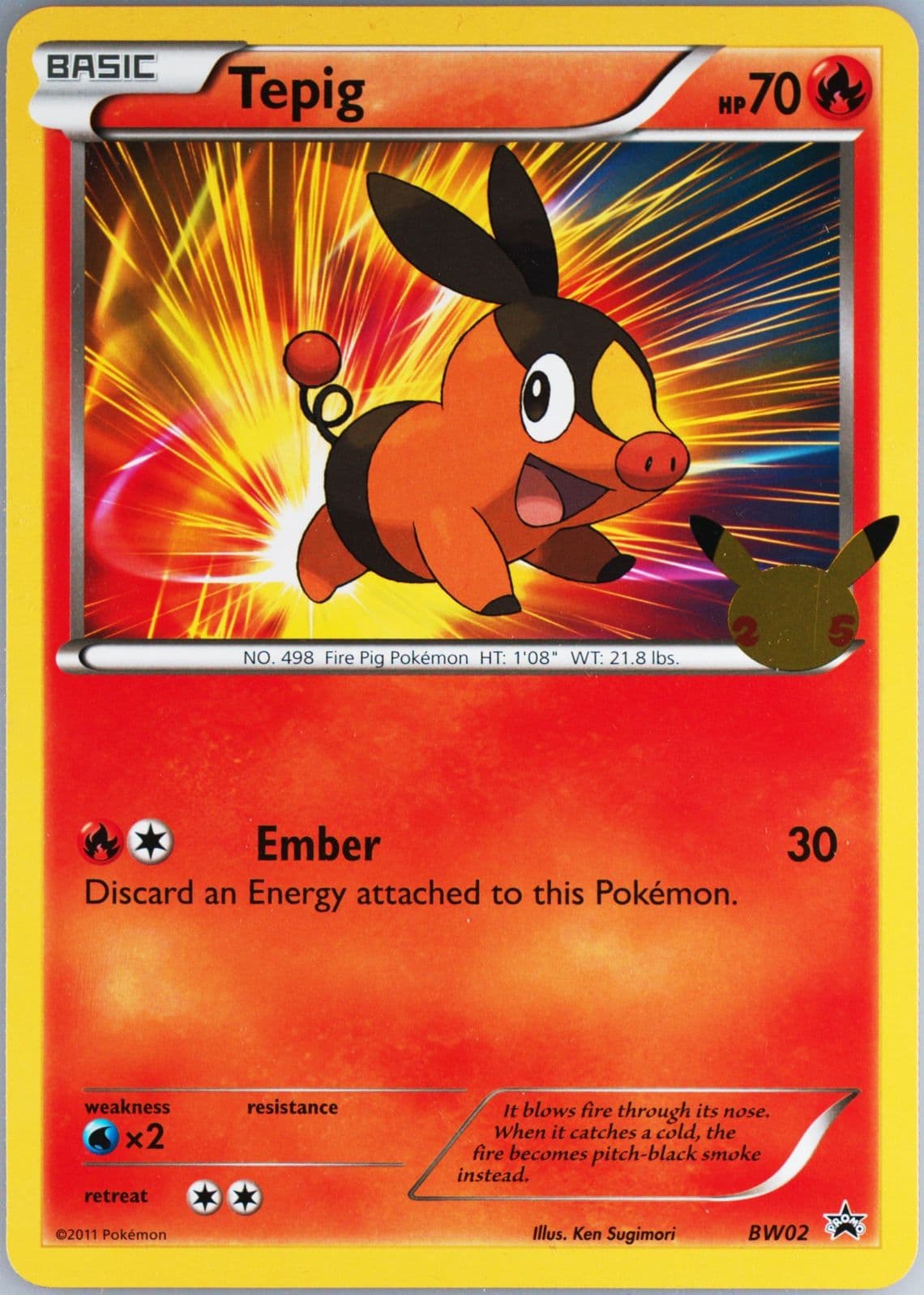 Tepig (02) 2021 Pokemon First Partner Jumbos