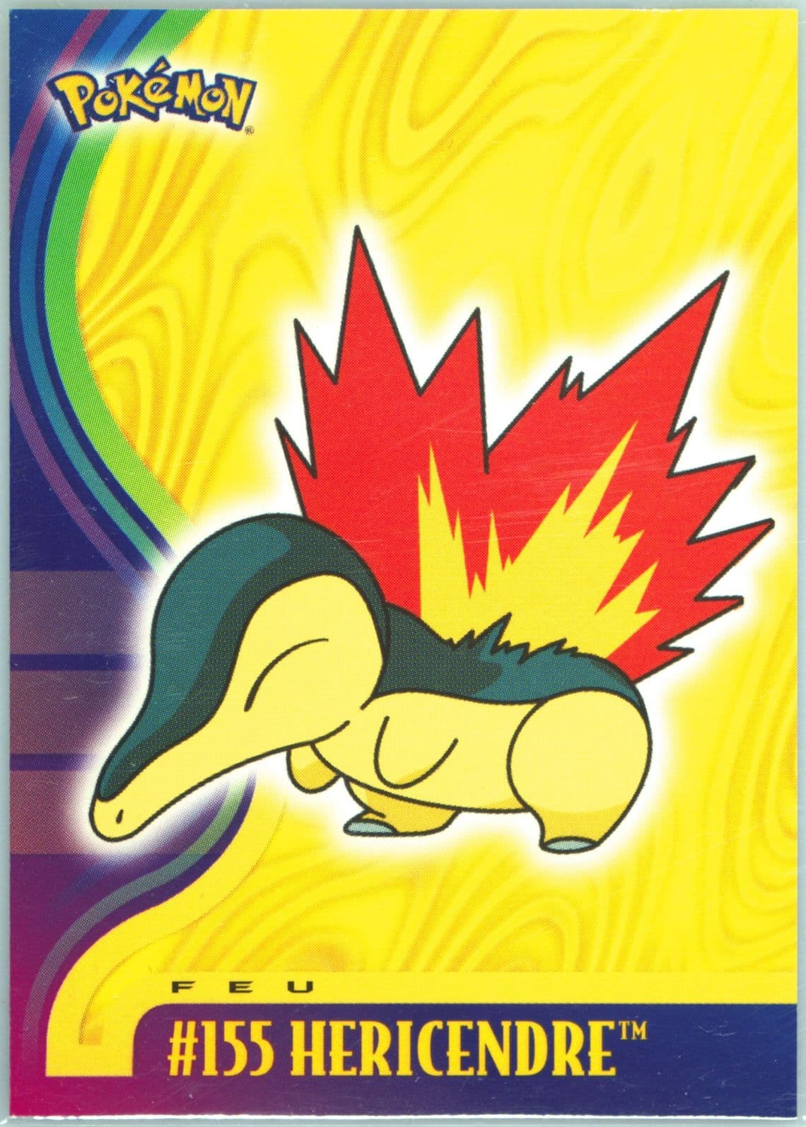 Cyndaquil French (155) 2001 Topps Pokemon Johto Series 1