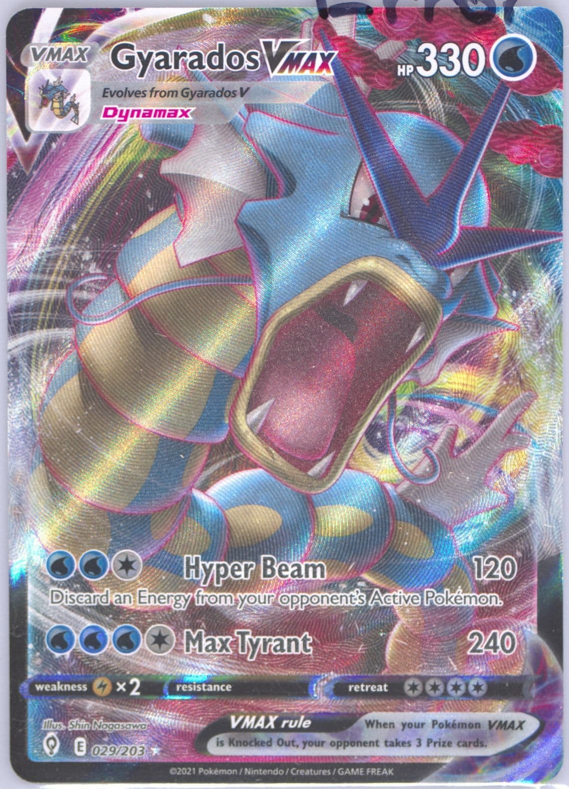 Full Art/Gyarados Vmax Inverted Back (029) 2021 Pokemon Sword & Shield Evolving Skies