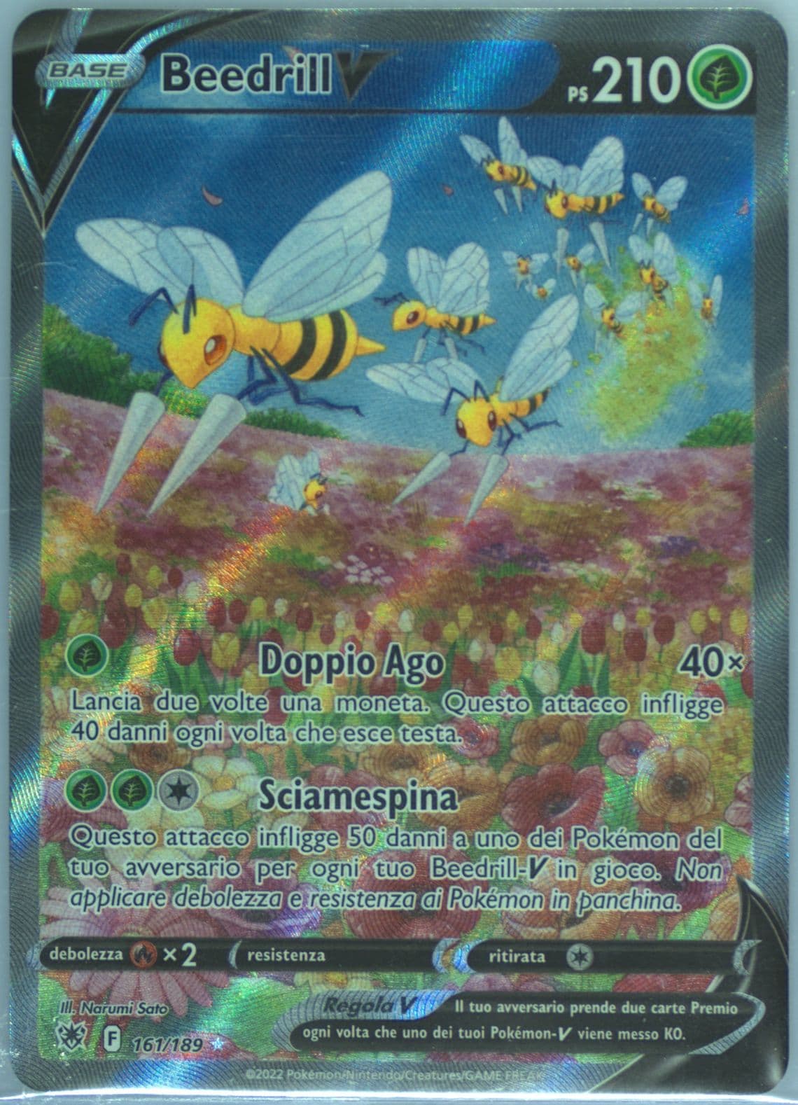 Full Art/Beedrill V Italian (161) 2022 Pokemon Sword & Shield Astral Radiance