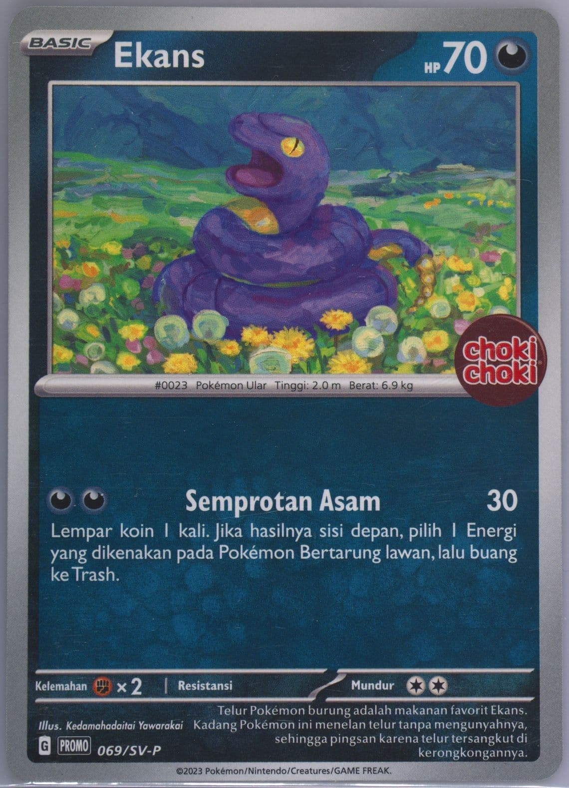 Ekans Choki Choki Chococashew Surprise Pokemon Promotion (069) 2023 Pokemon Indonesian SV Promo