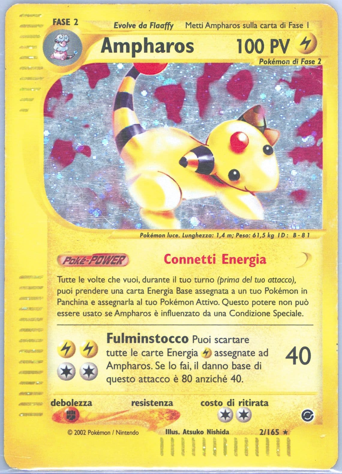 Ampharos-Holo Italian (2) 2002 Pokemon Expedition