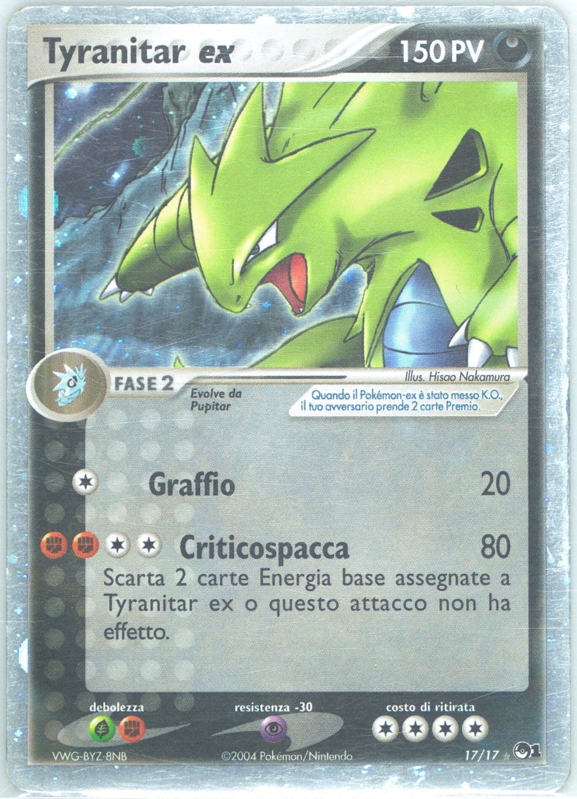 Tyranitar EX-Holo Italian (17) 2004 Pokemon Pop Series 1