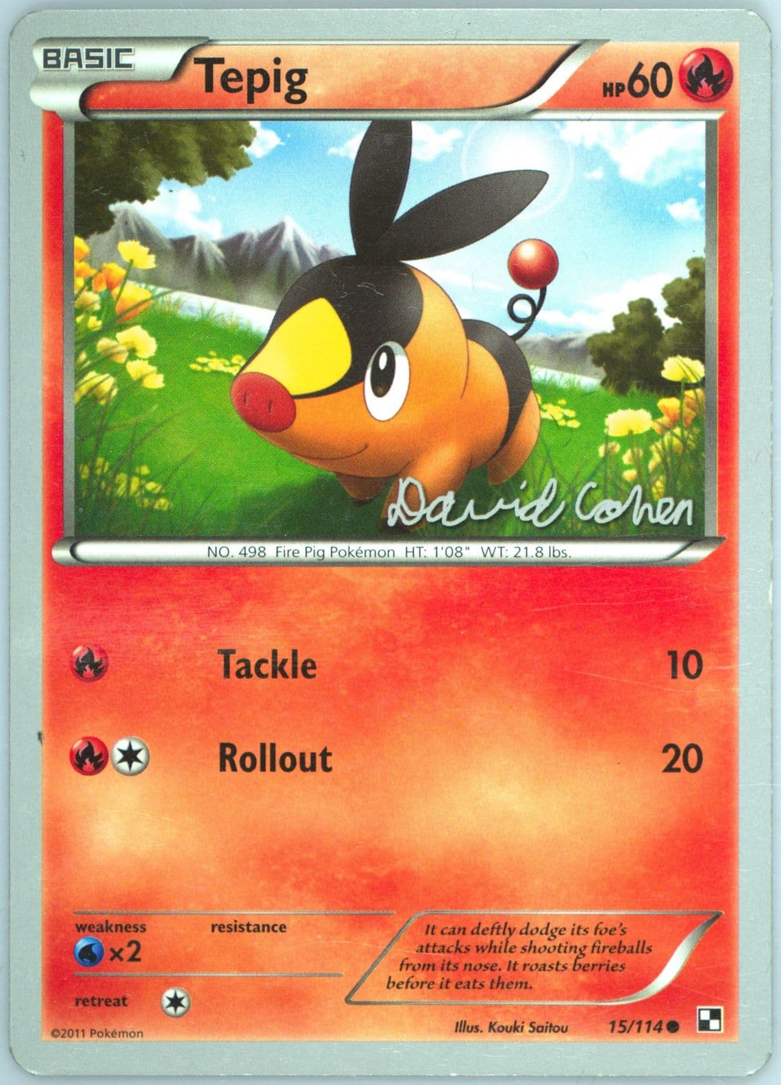 Tepig Twinboar (15) 2011 Pokemon World Championships Promo