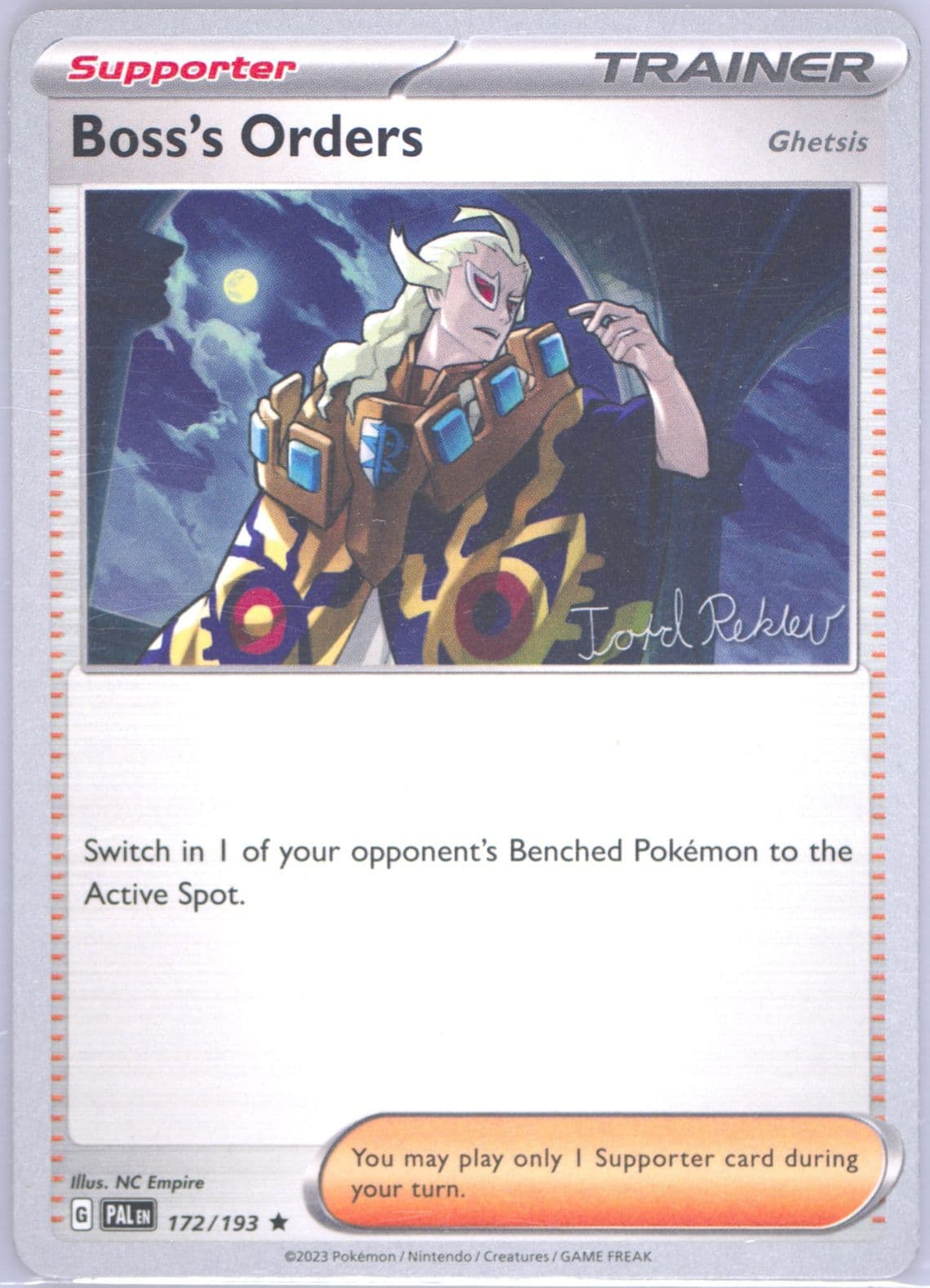 Boss's Orders (172) 2024 Pokemon 2023 World Championship Deck: Psychic Elegance