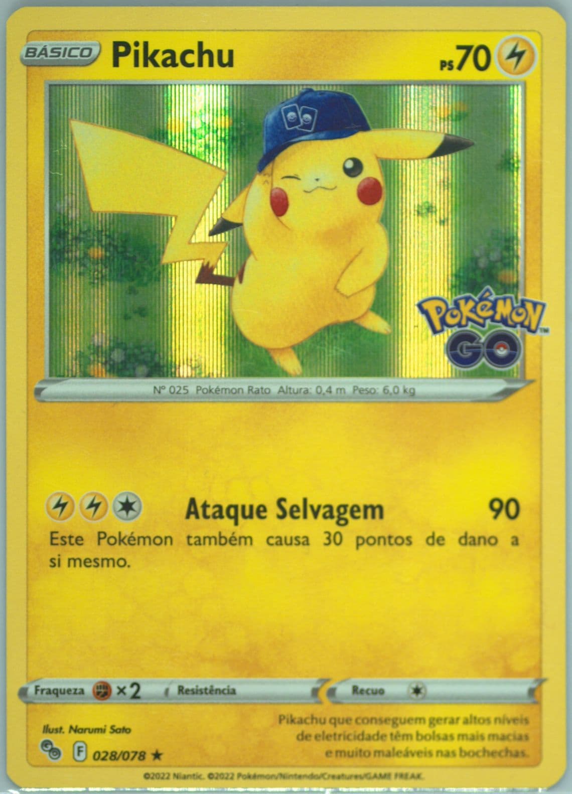 Pikachu Portuguese (028) 2022 Pokemon Go