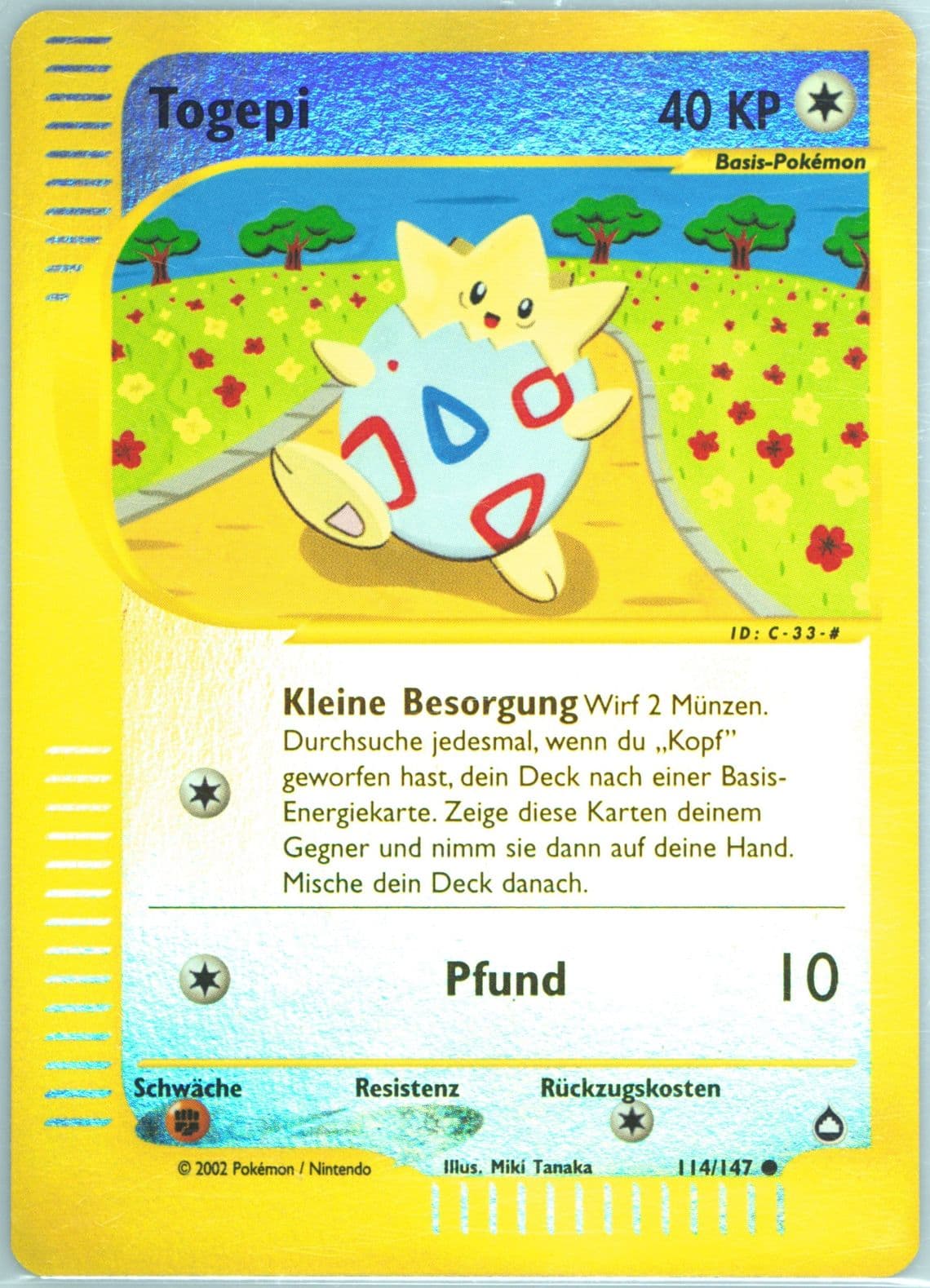 Togepi-Reverse Foil German (114) 2003 Pokemon Aquapolis