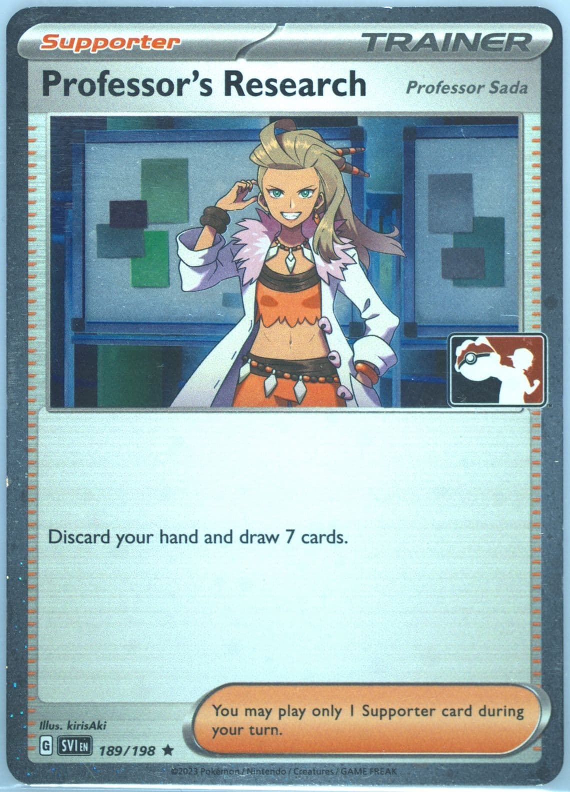 Professor's Research Holo (189) 2023 Pokemon Play! Pokemon Prize Pack: Series 3