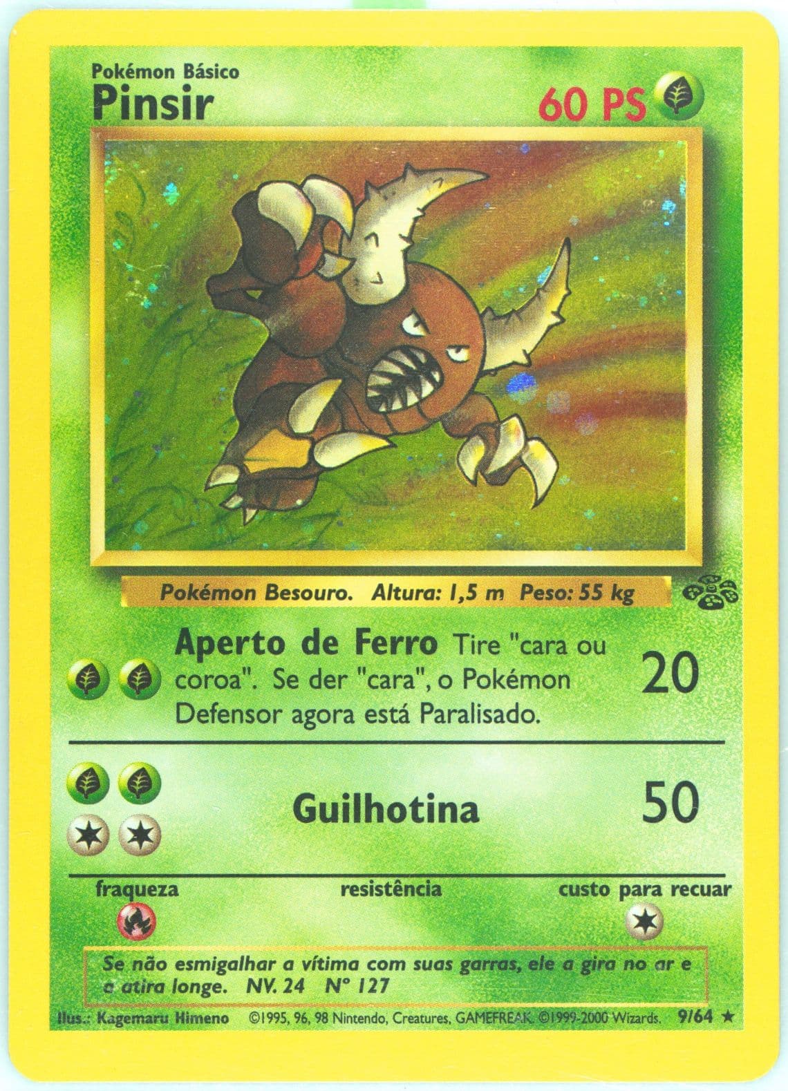 Pinsir-Holo (9) 2000 Pokemon Portuguese Jungle
