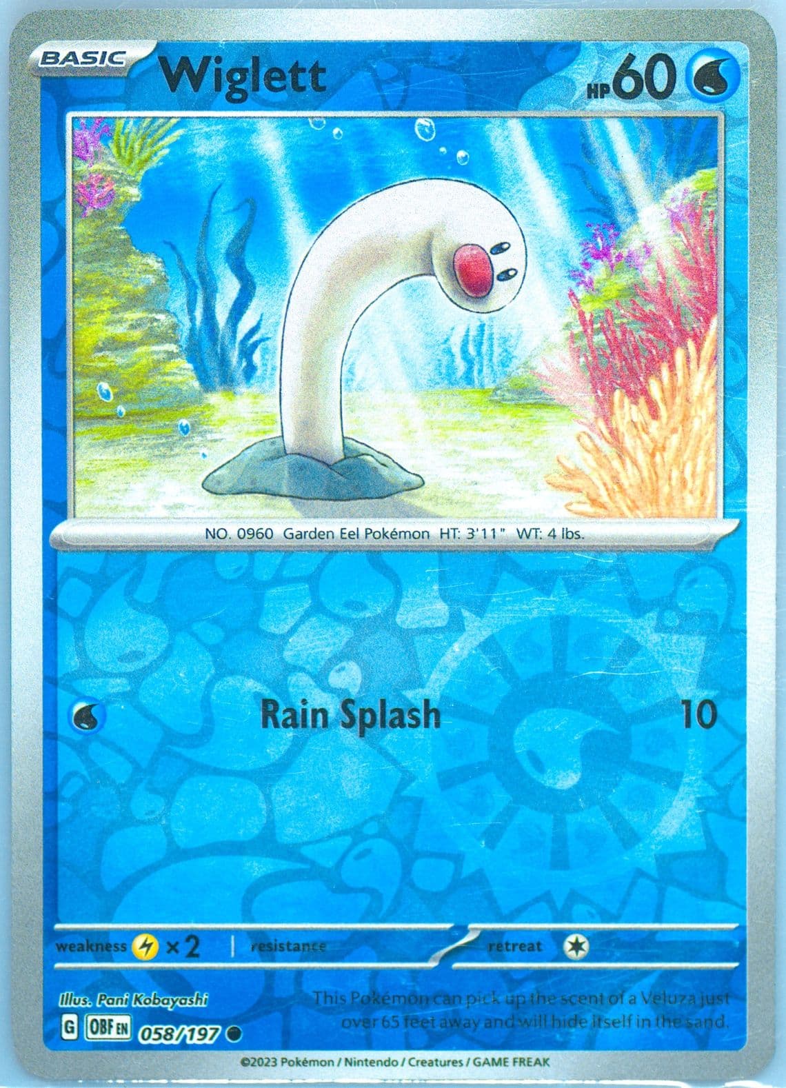 Wiglett Reverse Holo (058) 2023 Pokemon Obf EN-Obsidian Flames