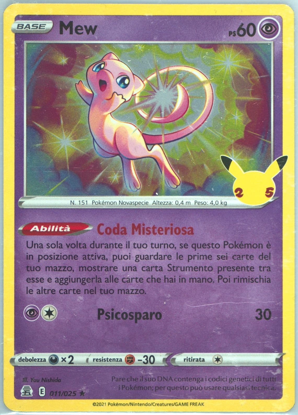 Mew Italian (011) 2021 Pokemon Celebrations