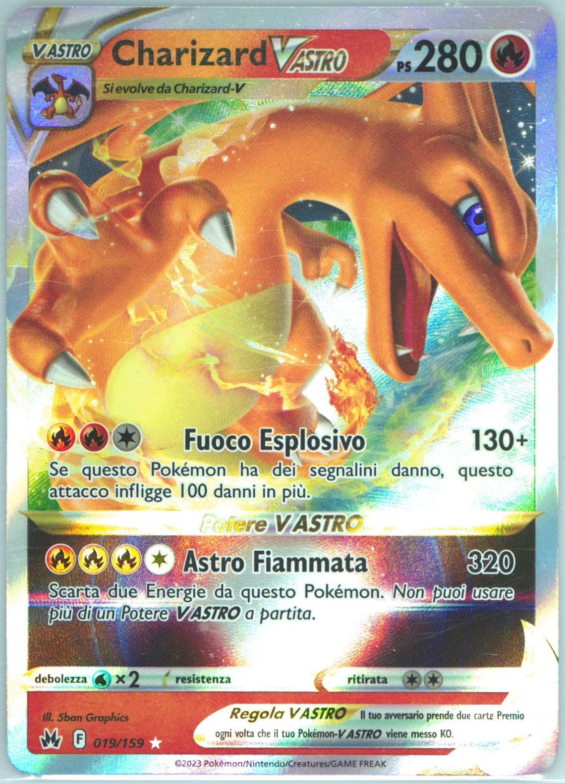 Charizard Vastro Italian (019) 2023 Pokemon Sword and Shield Crown Zenith