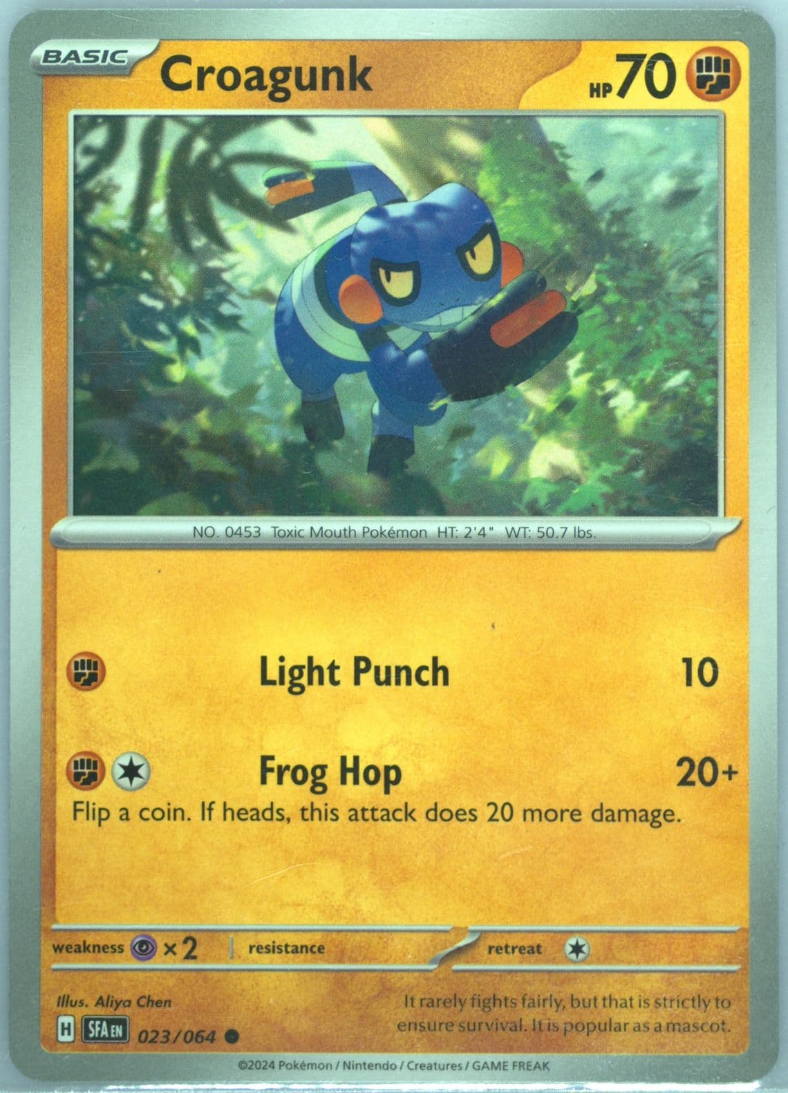 Croagunk (023) 2024 Pokemon Sfa EN-Shrouded Fable