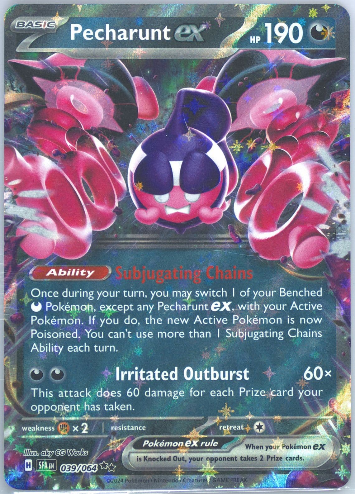 Pecharunt EX (039) 2024 Pokemon Sfa EN-Shrouded Fable