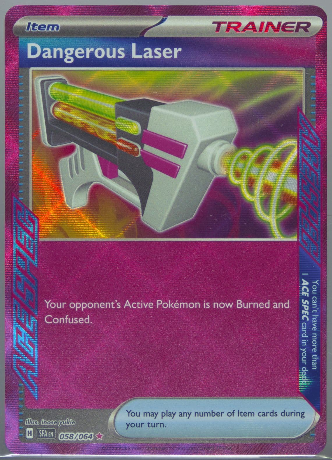 Dangerous Laser (058) 2024 Pokemon Sfa EN-Shrouded Fable