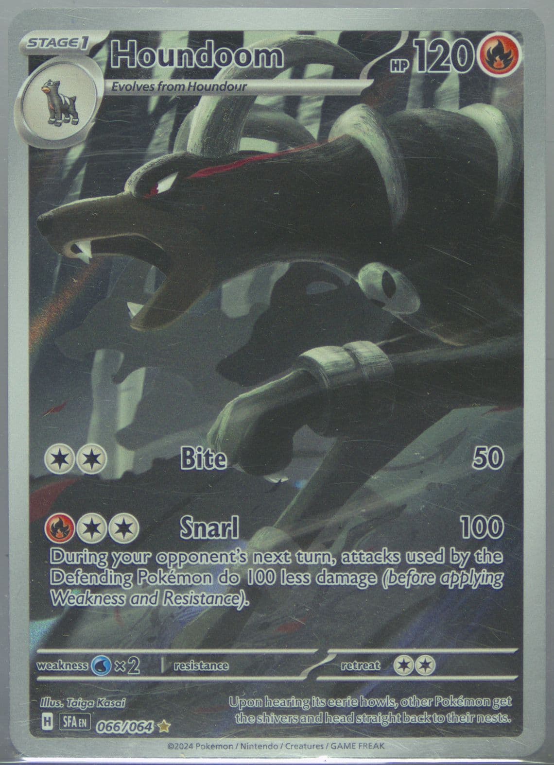 Houndoom Illustration Rare (066) 2024 Pokemon Sfa EN-Shrouded Fable