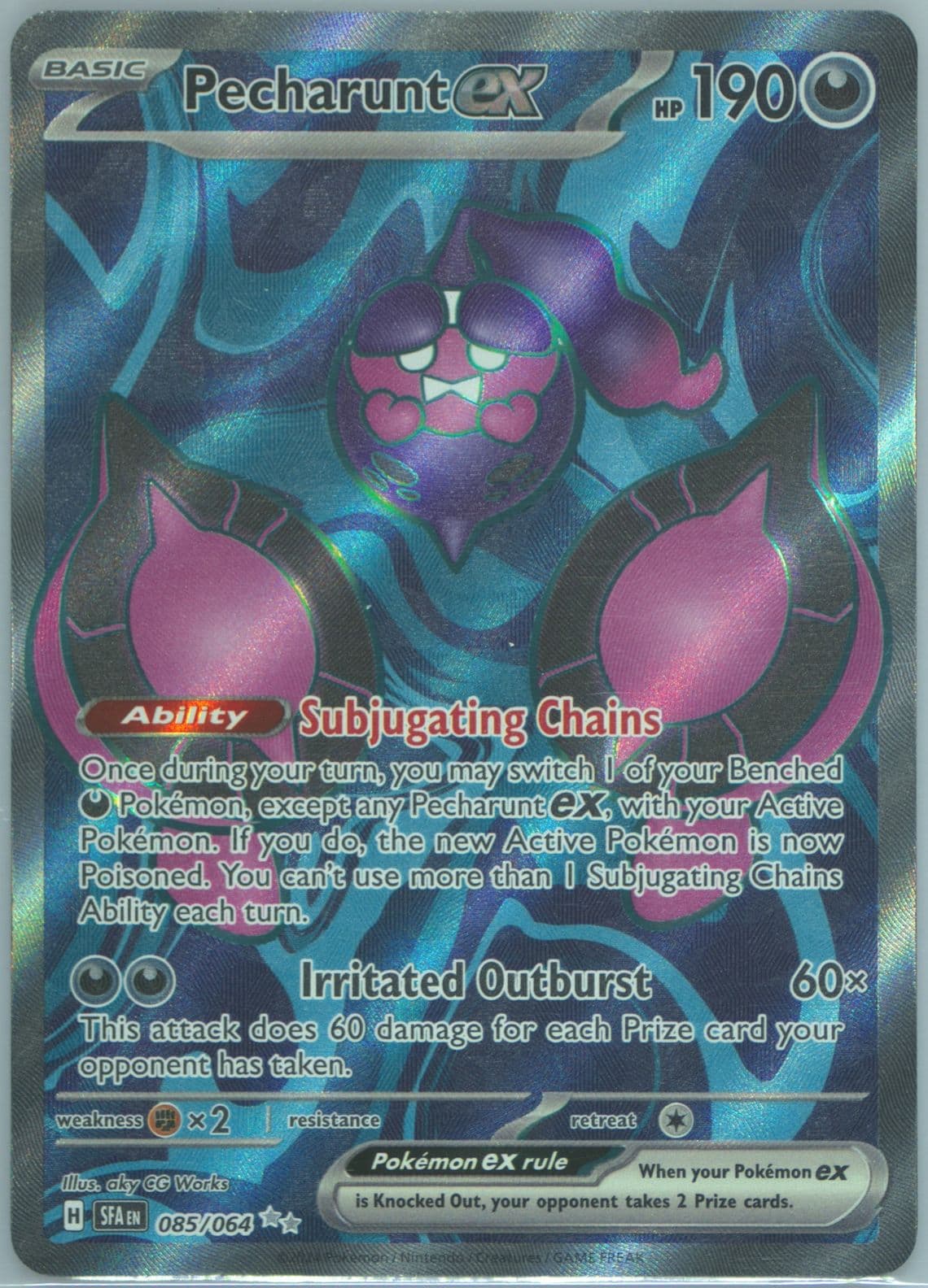 Pecharunt EX Ultra Rare (085) 2024 Pokemon Sfa EN-Shrouded Fable