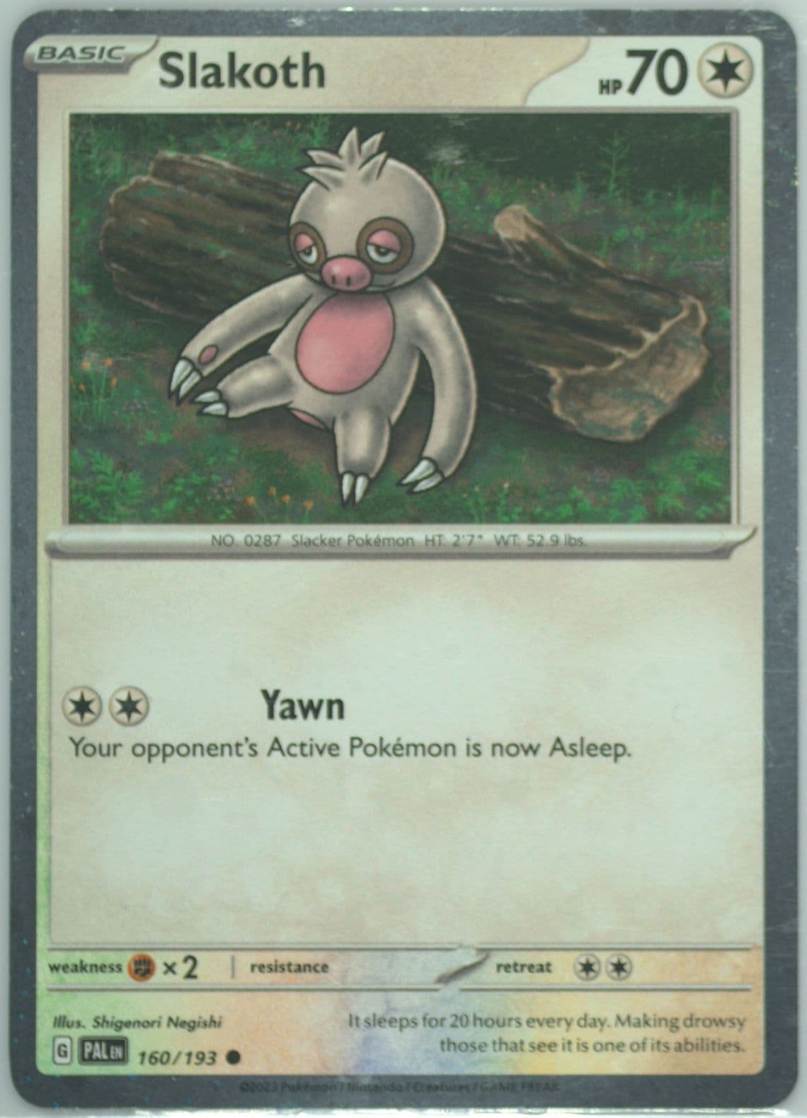 Slakoth Triple Whammy Tin (160) 2023 Pokemon Pal EN-Paldea Evolved