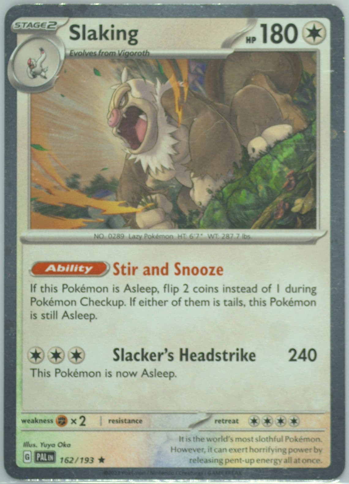 Slaking Triple Whammy Tin (162) 2023 Pokemon Pal EN-Paldea Evolved