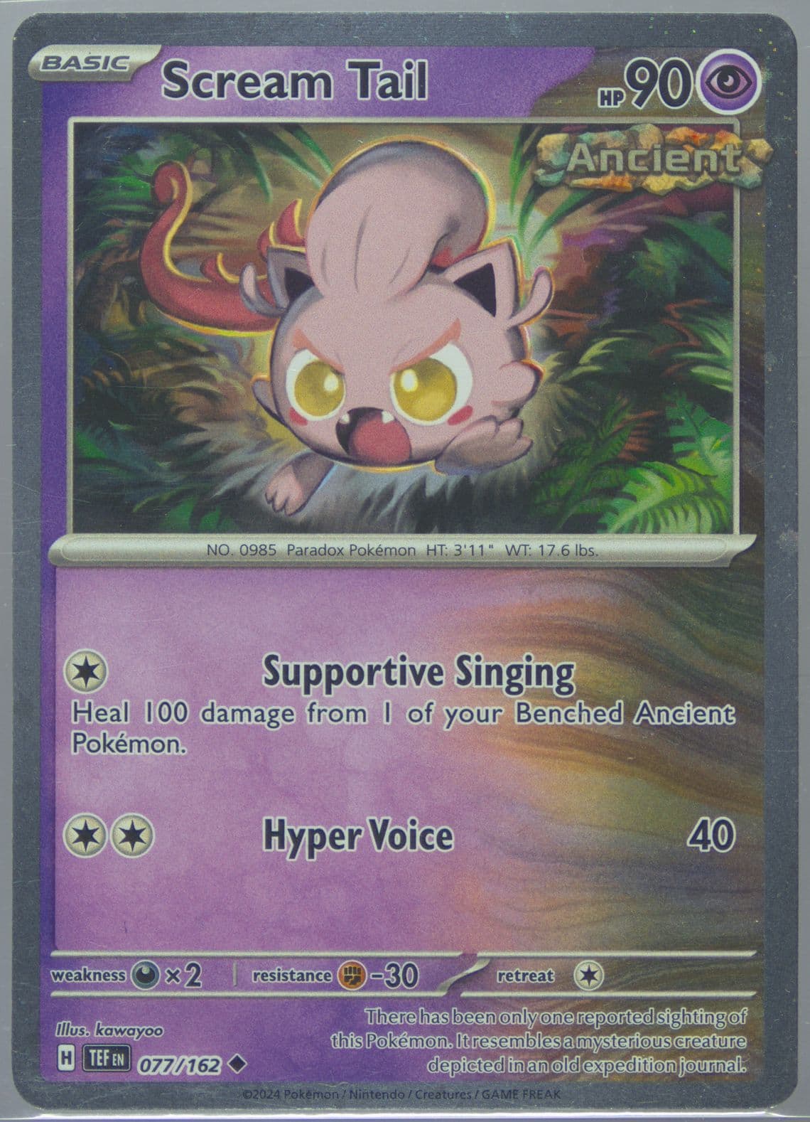 Scream Tail Collector Chest (077) 2024 Pokemon Tef EN-Temporal Forces