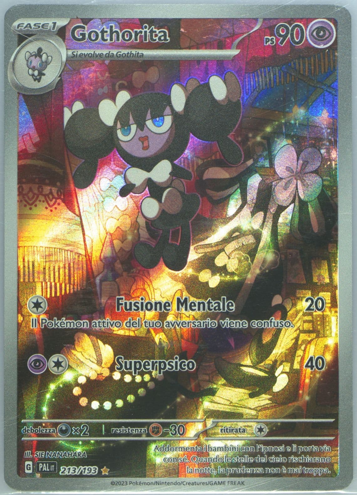Gothorita Illustration Rare (213) 2023 Pokemon Italian Pal It-Paldea Evolved