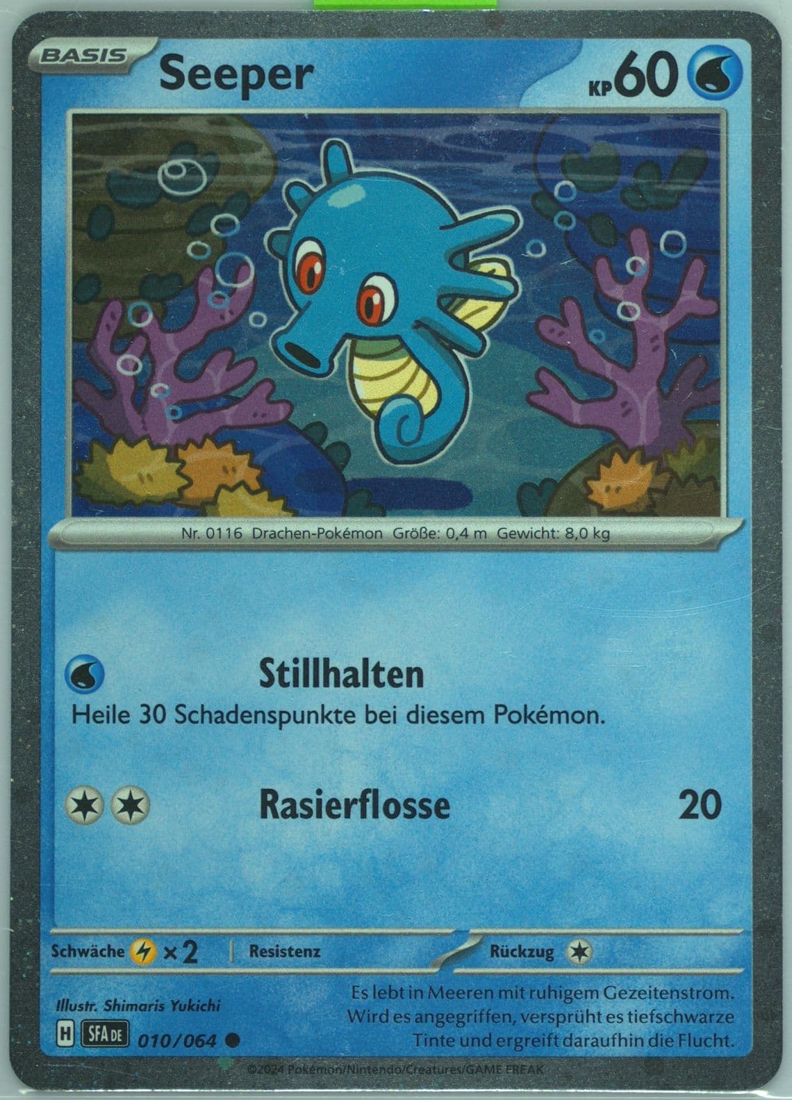 Horsea (010) 2024 Pokemon German Sfa de-Shrouded Fable