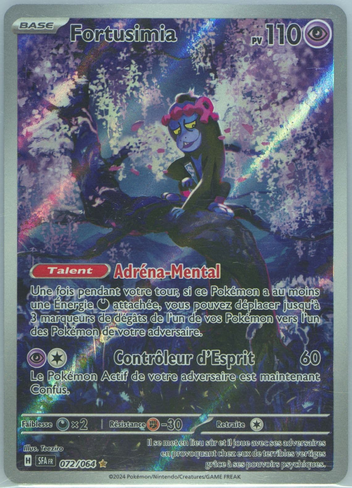 Munkidori Illustration Rare (072) 2024 Pokemon French Sfa FR-Shrouded Fable