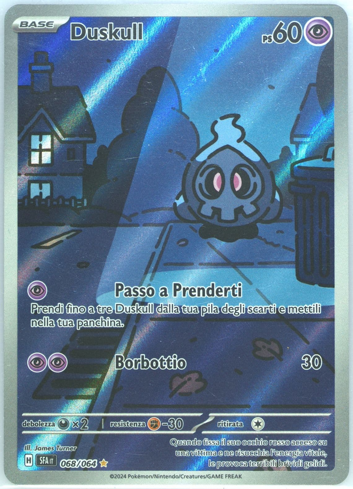 Duskull Illustration Rare (068) 2024 Pokemon Italian Sfa It-Shrouded Fable