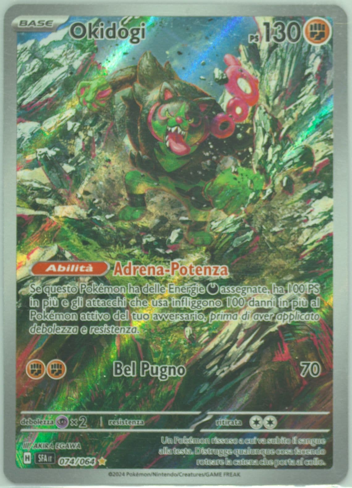 Okidogi Illustration Rare (074) 2024 Pokemon Italian Sfa It-Shrouded Fable