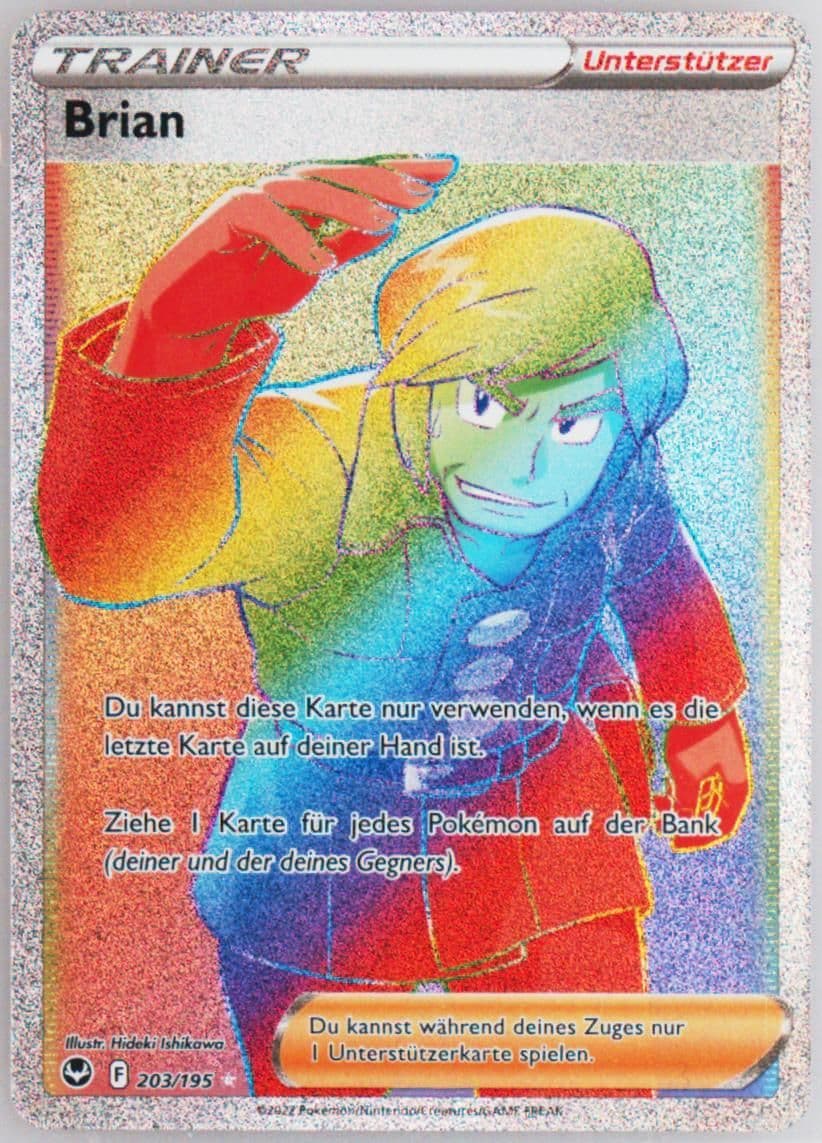 Full Art/Brian German-Secret (203) 2022 Pokemon Sword & Shield Silver Tempest