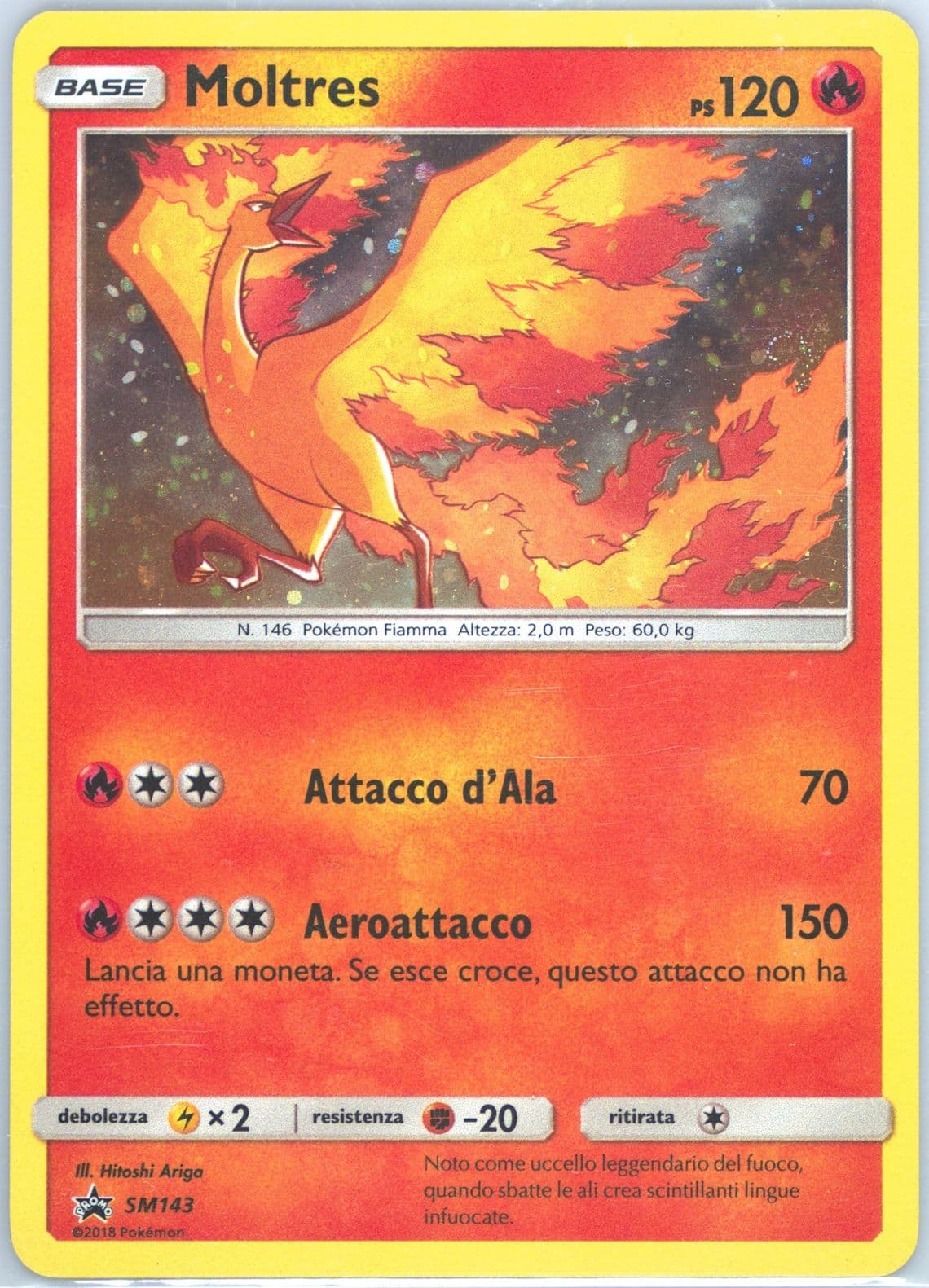 Moltres-Holo Fall 2018 Collector Chest-Italian (SM143) 2018 Pokemon SM Black Star Promo