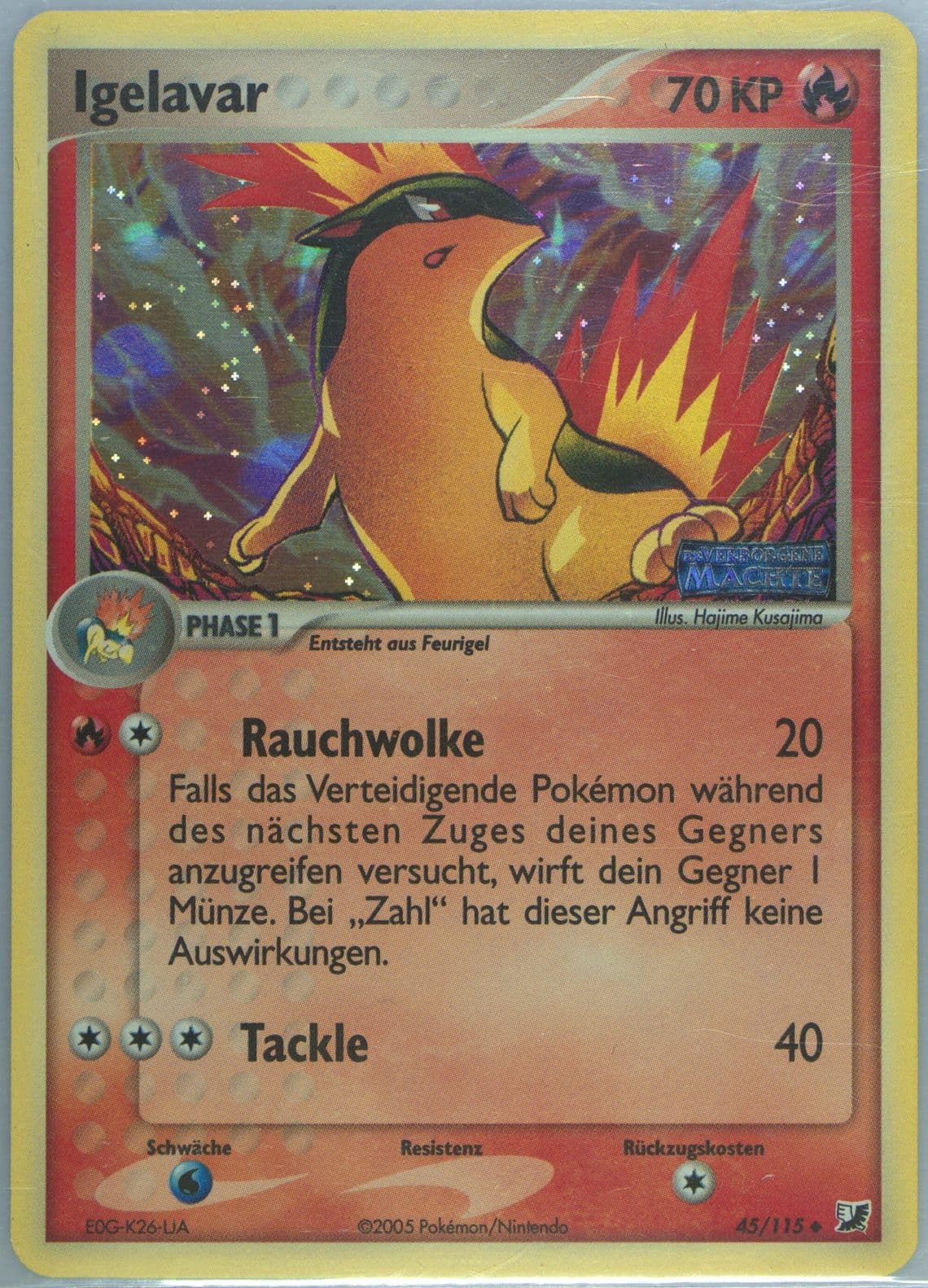 Igelavar-Reverse Foil German (45) 2005 Pokemon EX Unseen Forces