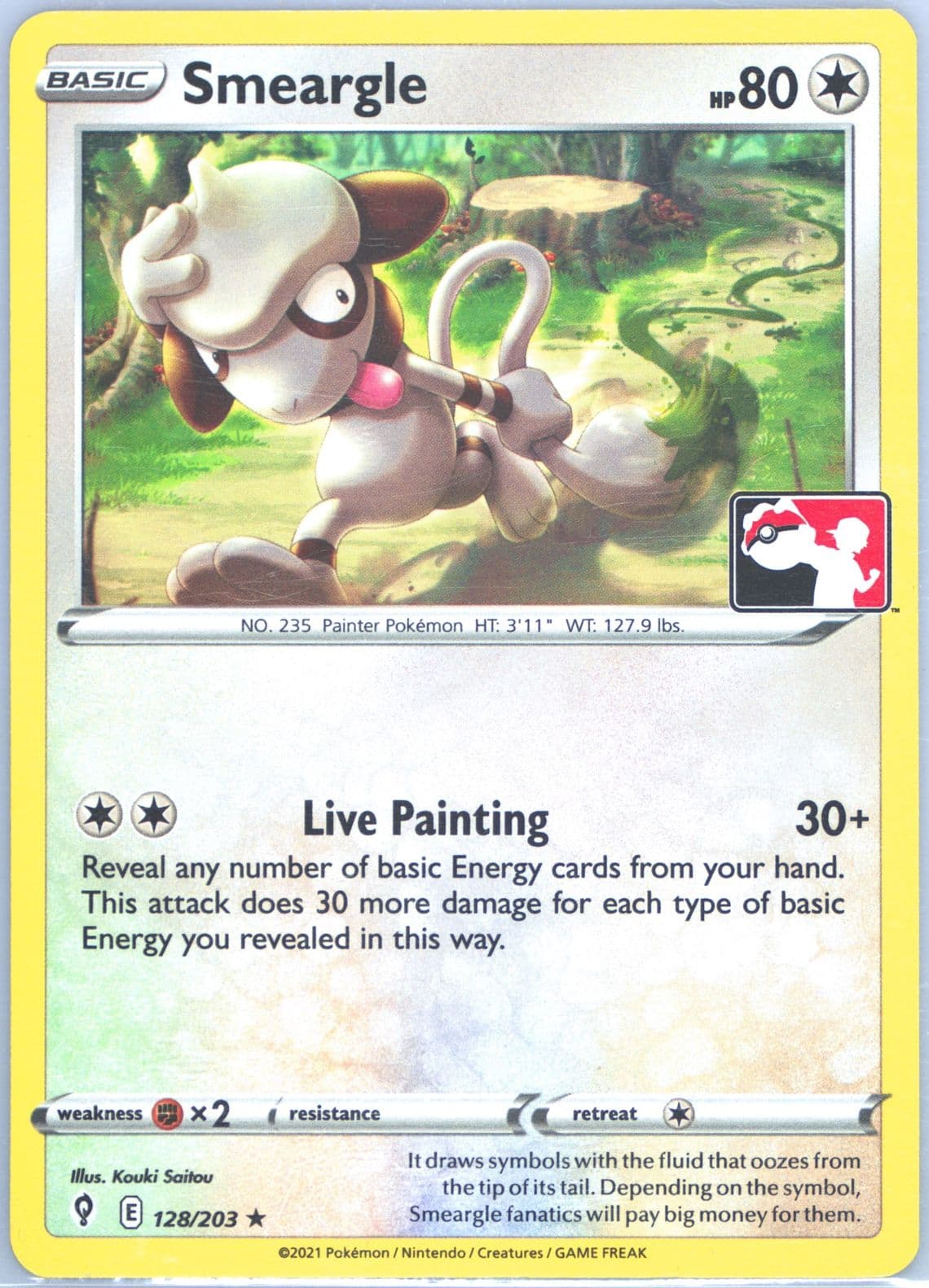 Smeargle (128) 2022 Pokemon Play! Pokemon Prize Pack: Series 1