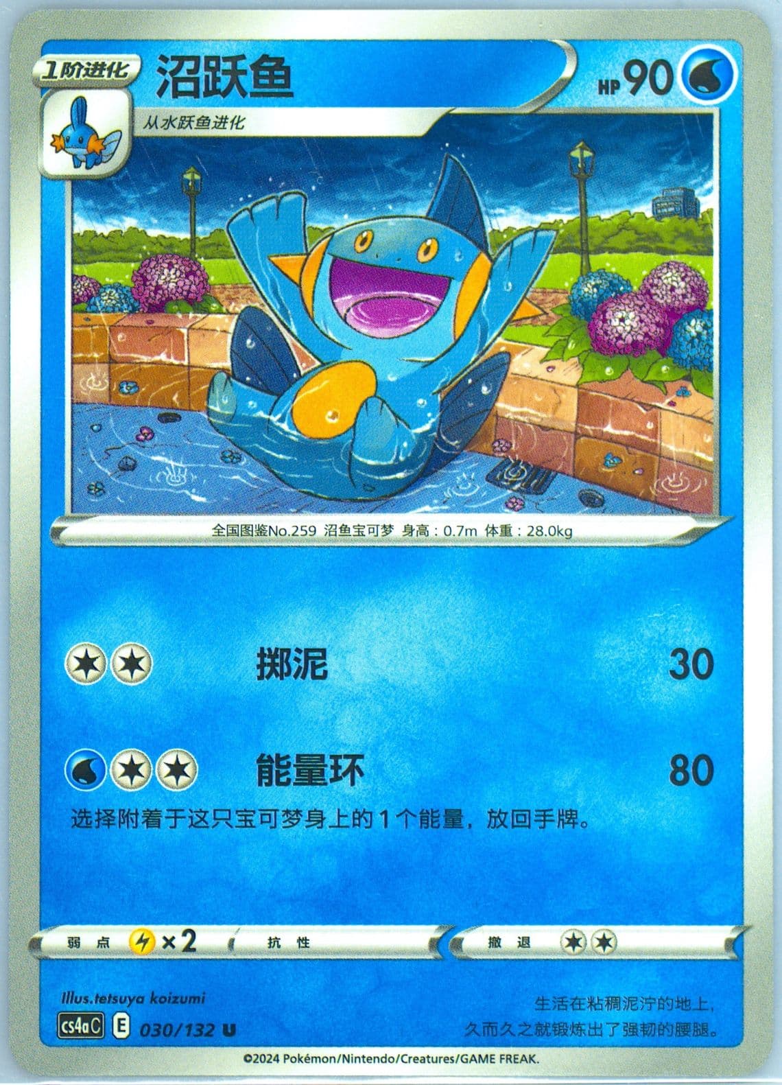 Marshtomp (030) 2024 Pokemon Simplified Chinese Cs4a C-Polychromatic Gathering: Friend