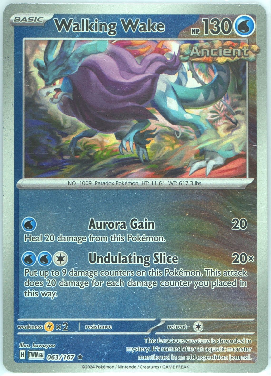 Walking Wake Reverse Holo (063) 2024 Pokemon Twm EN-Twilight Masquerade