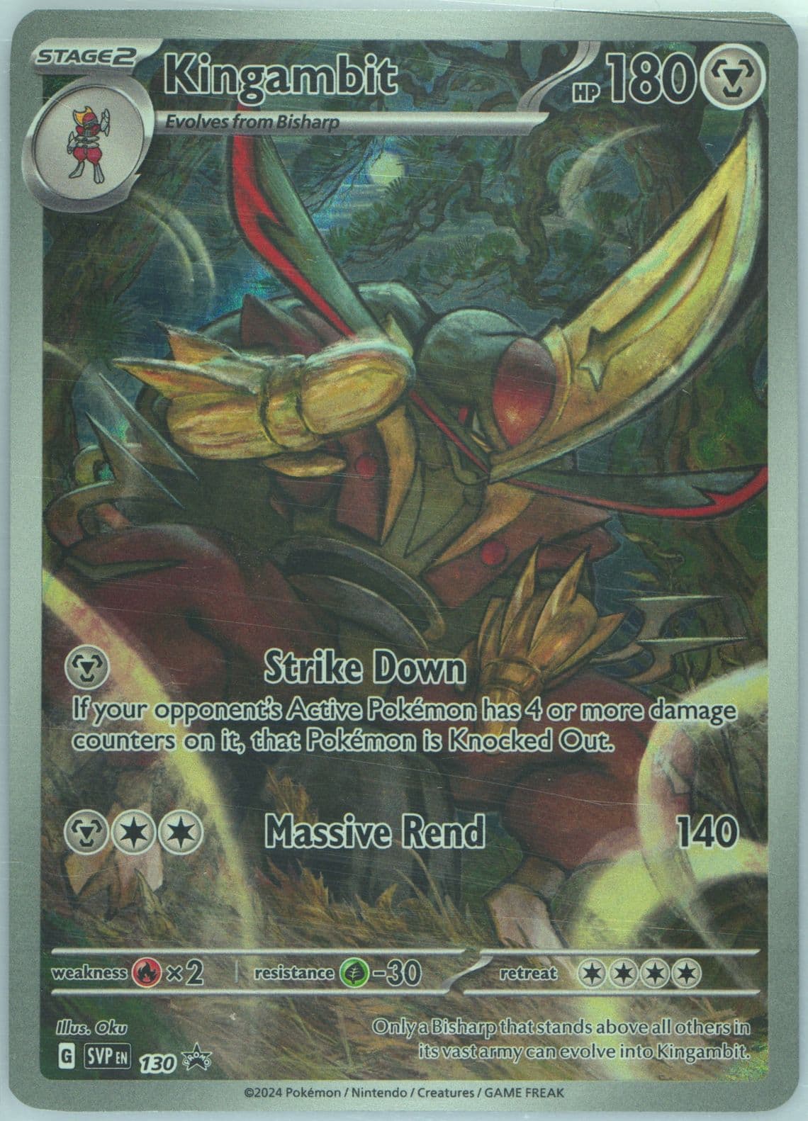 Kingambit Shrouded Fable Illustration Collection (130) 2024 Pokemon Svp EN-SV Black Star Promo