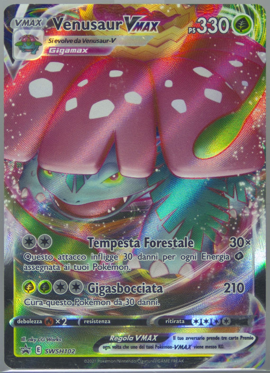 Full Art/Venusaur Vmax Venusaur Vmax Battle Box-Italian (102) 2021 Pokemon Swsh Black Star Promo