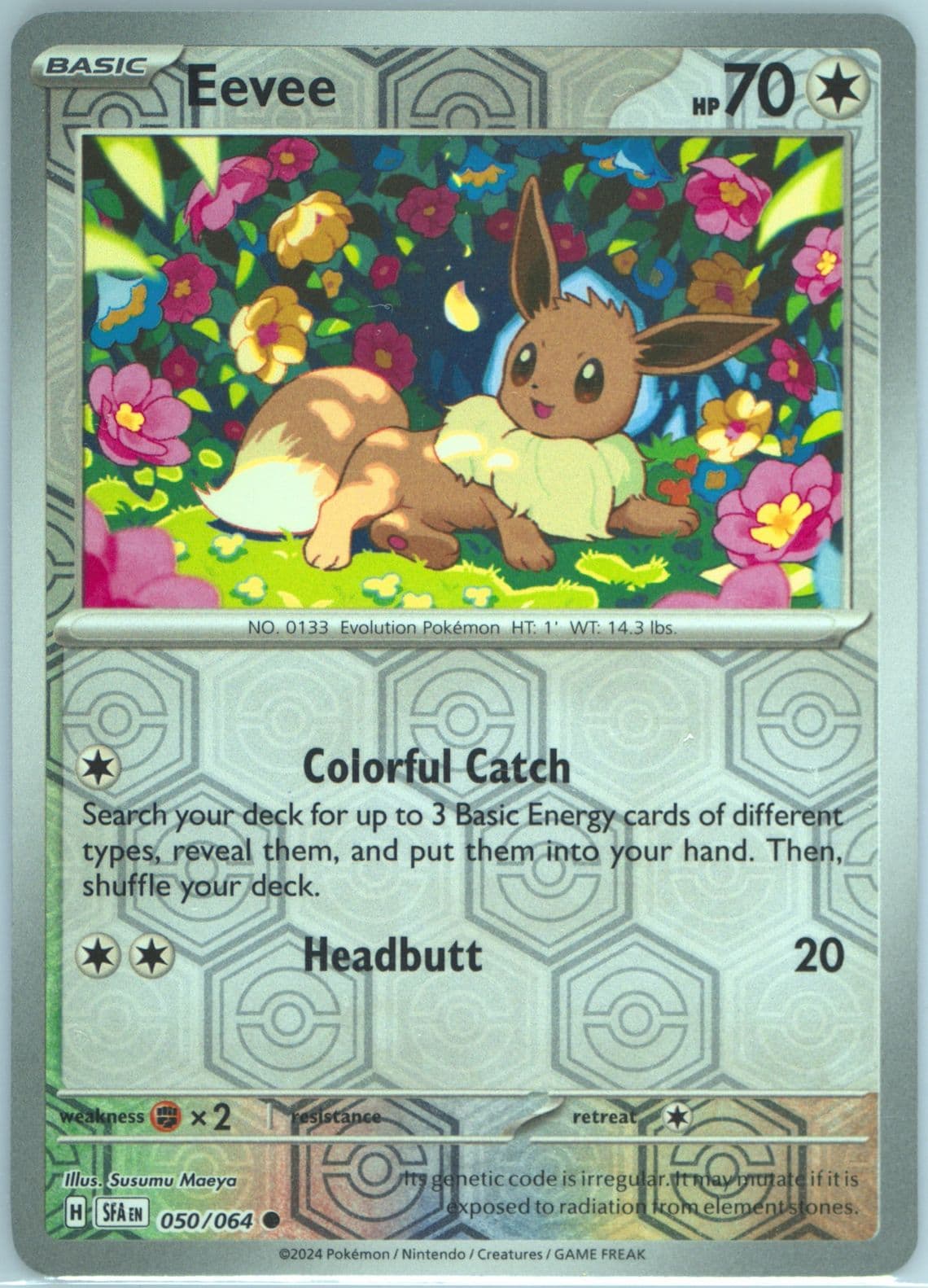 Eevee Reverse Holo (050) 2024 Pokemon Sfa EN-Shrouded Fable
