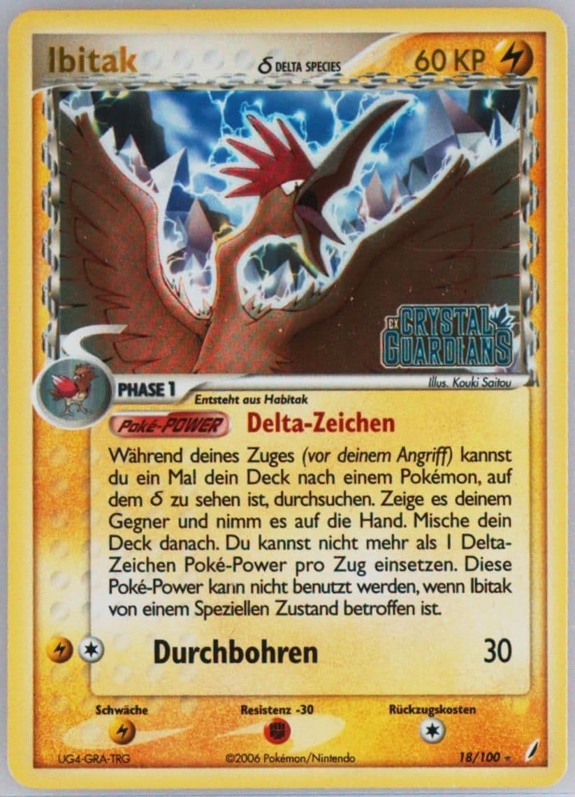 Ibitak-Reverse Foil German (18) 2006 Pokemon EX Crystal Guardians
