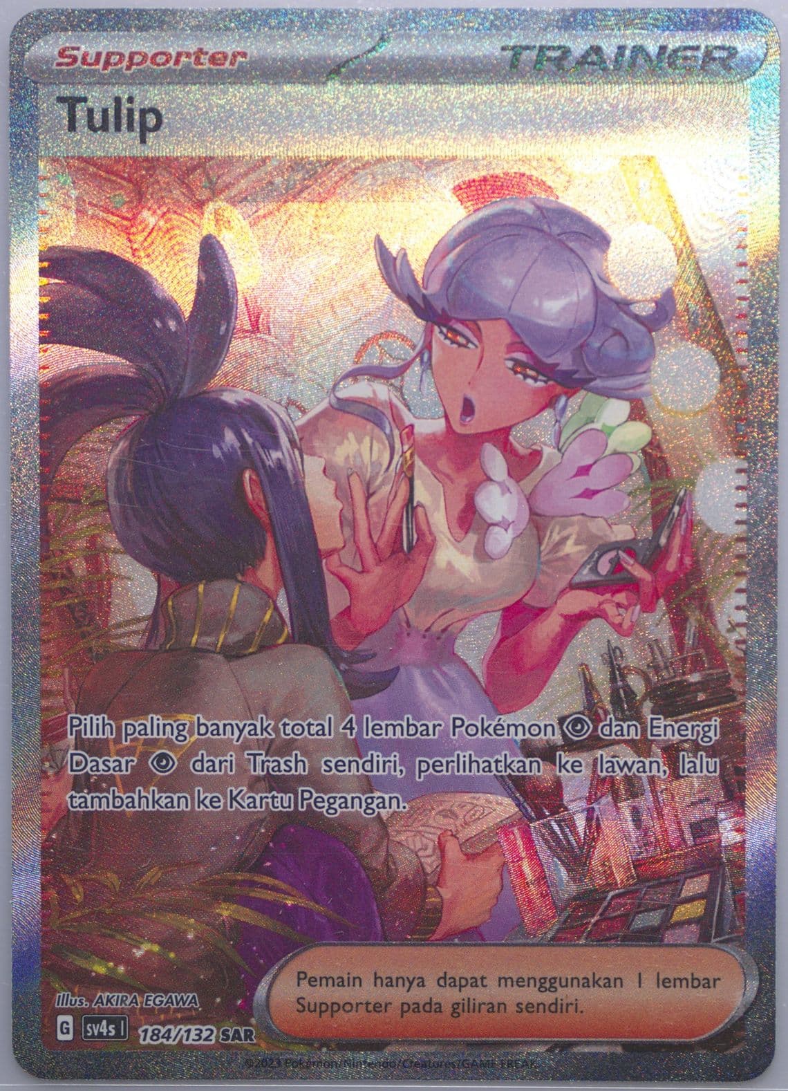 Tulip Special Art Rare (184) 2023 Pokemon Indonesian Sv4s I-Pokemon Paradox Encounters
