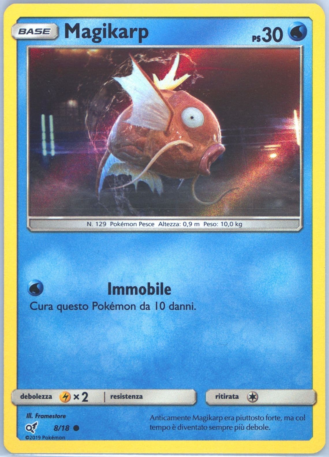 Magikarp-Holo Italian (8) 2019 Pokemon Sun & Moon Detective Pikachu