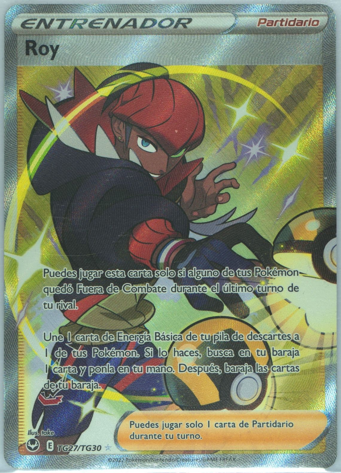 Full Art/Roy Spanish (TG27) 2022 Pokemon Sword & Shield Silver Tempest