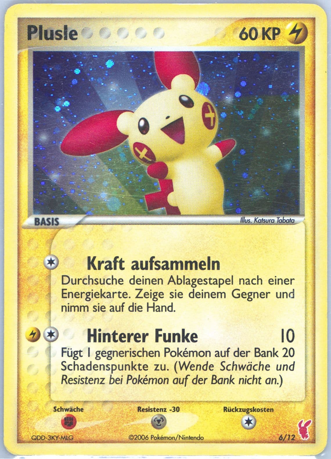 Plusle-Holo German (6) 2006 Pokemon EX Trainer Kit 2 Plusle Half Deck