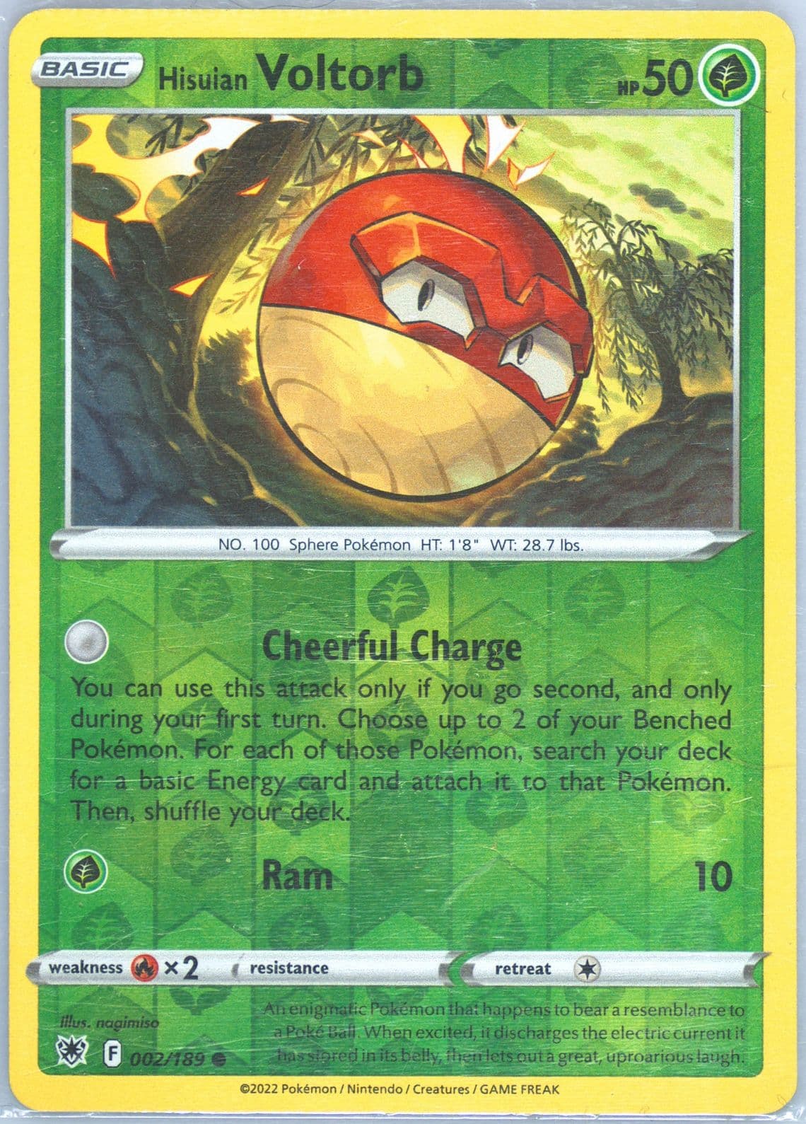 Hisuian Voltorb-Reverse Foil (002) 2022 Pokemon Sword & Shield Astral Radiance