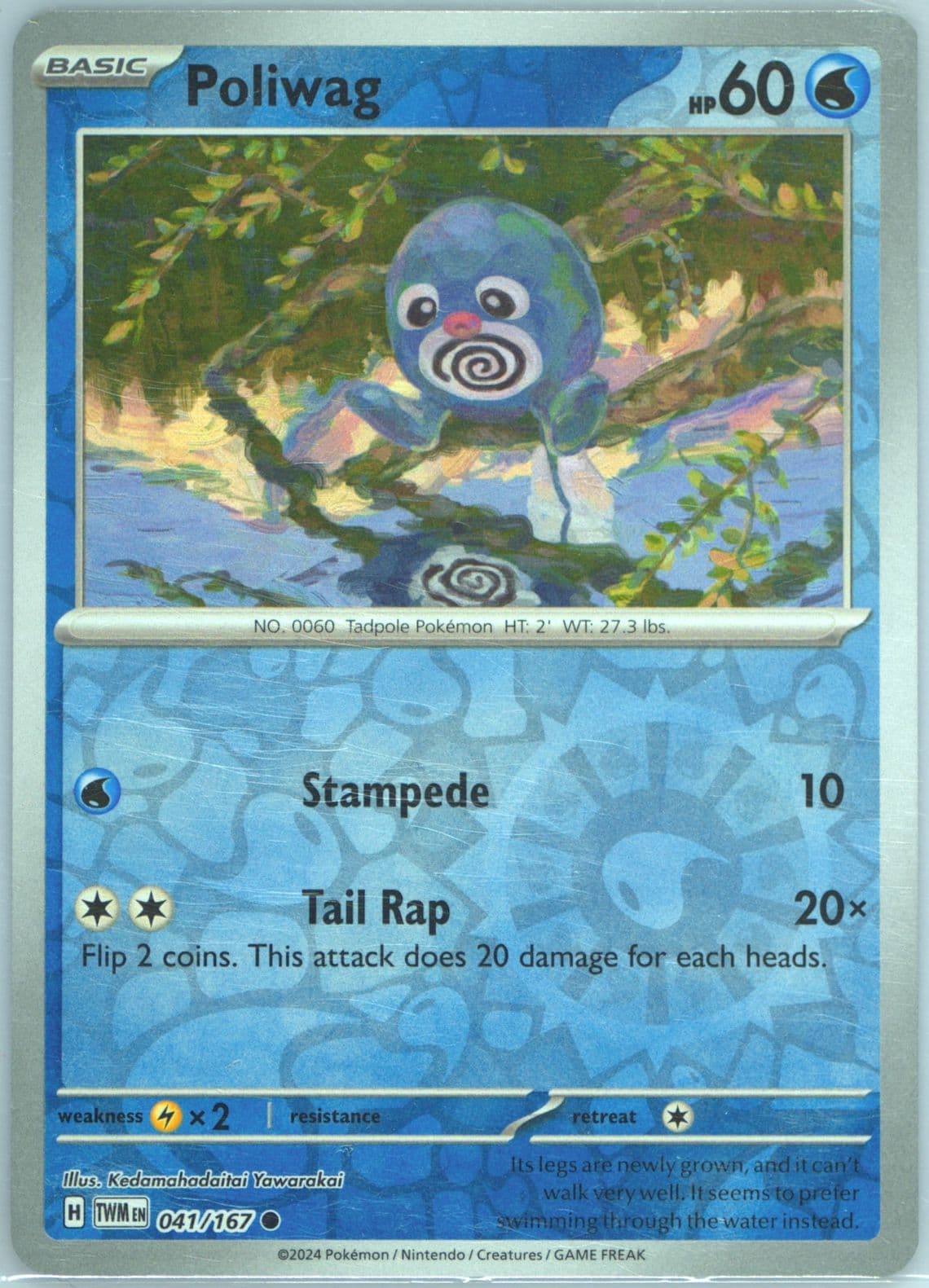 Poliwag Reverse Holo (041) 2024 Pokemon Twm EN-Twilight Masquerade