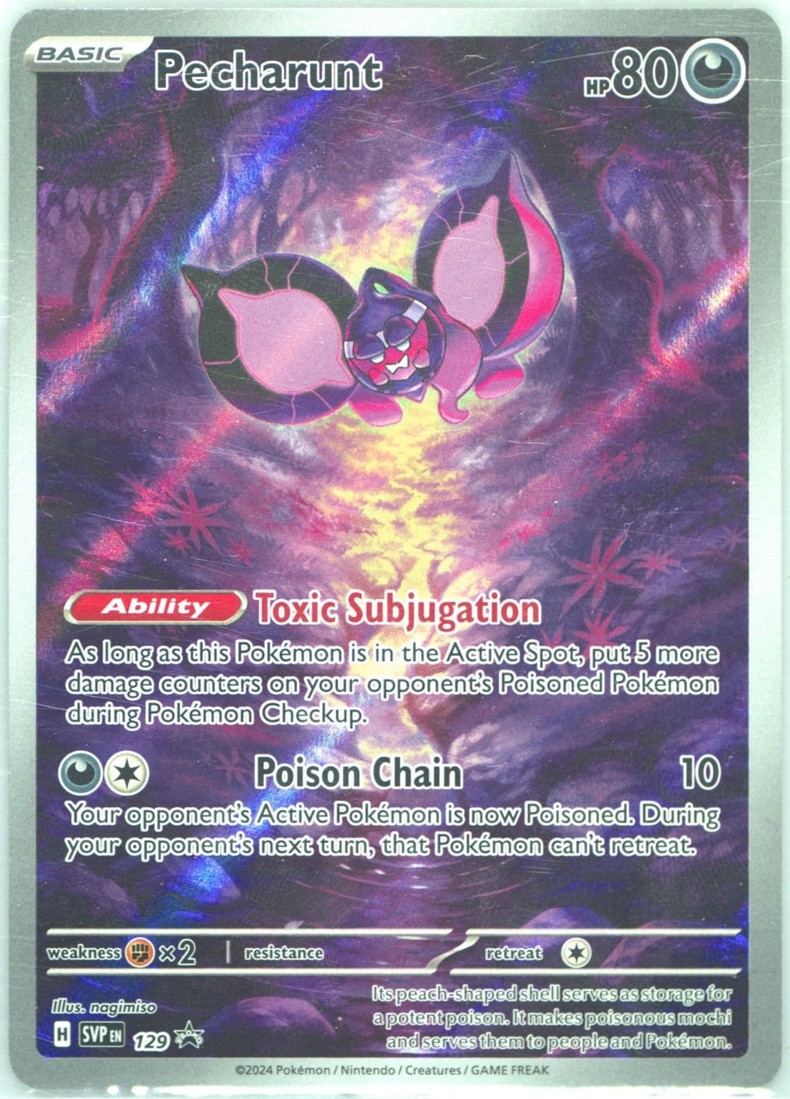 Pecharunt Shrouded Fable Elite Trainer Box (129) 2024 Pokemon Svp EN-SV Black Star Promo