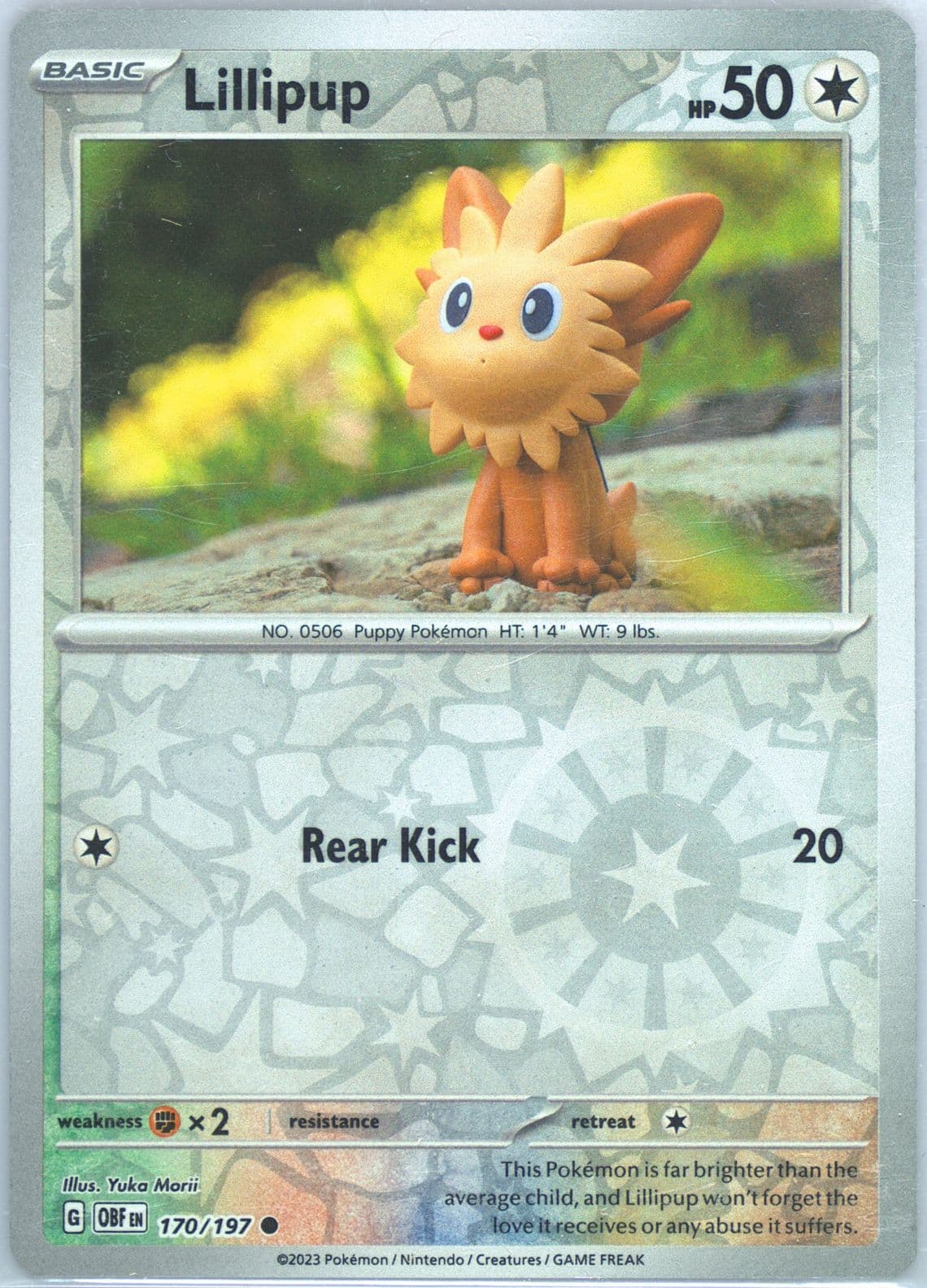 Lillipup Reverse Holo (170) 2023 Pokemon Obf EN-Obsidian Flames